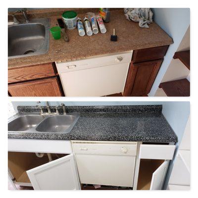 Countertop and cabinet refinishing