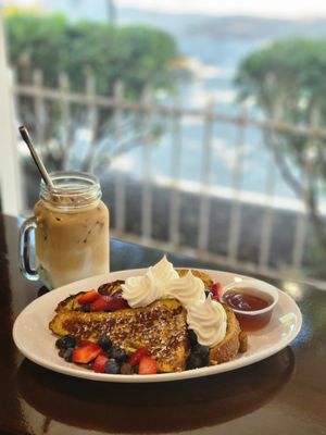 French toast with iced latte