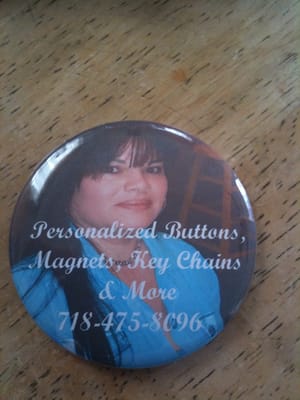 Personalized button and magnet