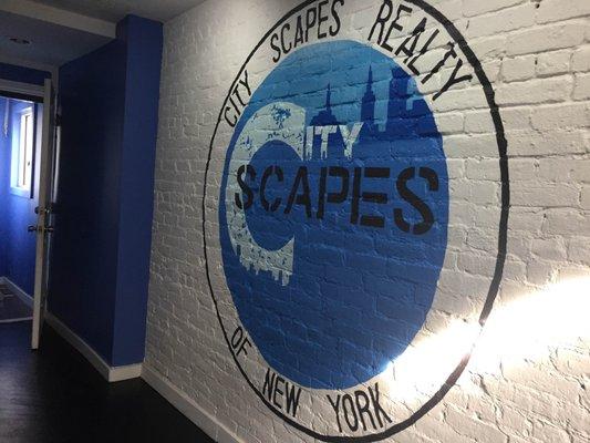 Our Logo painted on the Entrance wall!