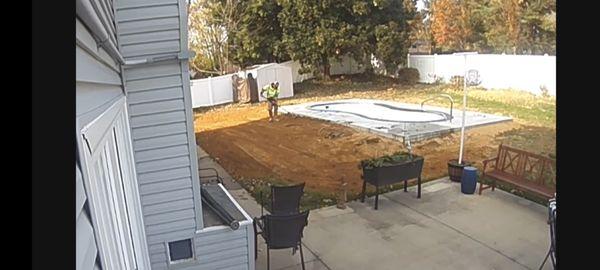 All of my yard was healthy grass before the pool installation.