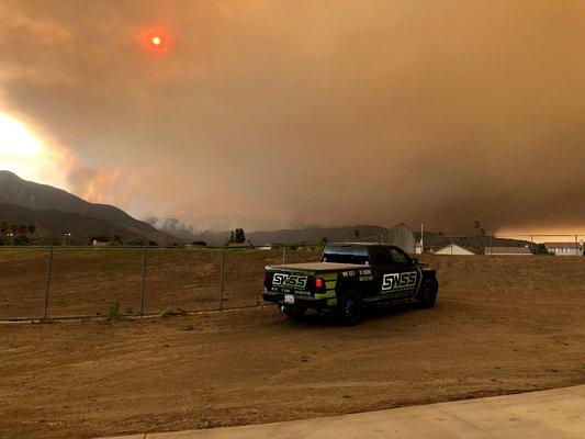 Ash and all... we're there through it all. Helping out on the Holy Fire near Lake Elsinore.