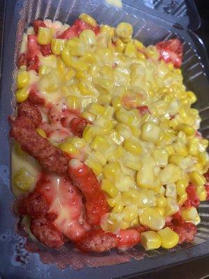 Corn & hot Cheetos