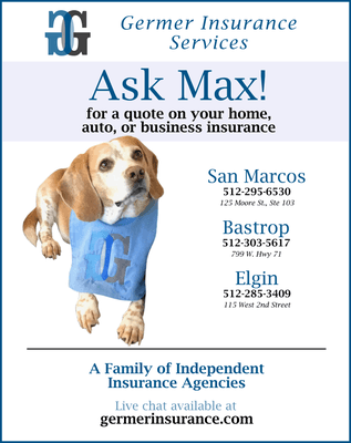 Call, message, or drop by one of our offices today! You can also chat live with Max through our website.