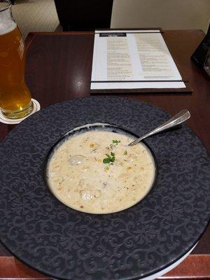 Smoked crab and corn chowder