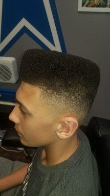 High top flat top fade