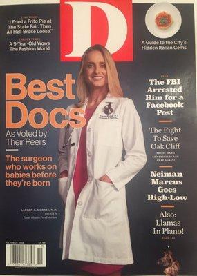 Featured in D Magazine, October 2018. Dr. Jorge Casas-Ganem, M.D.   Orthpedic Oncology. Page 226.