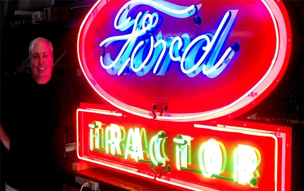 Antique Ford Tractor Sign.