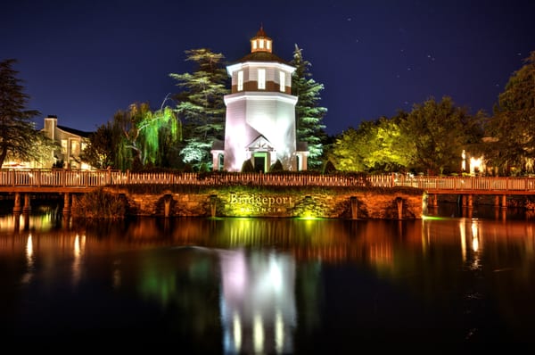 Bridgeport Valencia Ca. at night