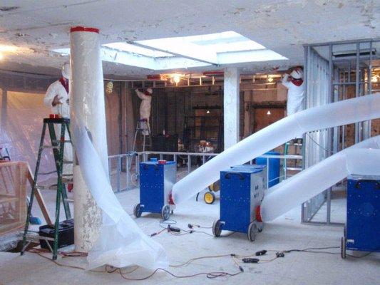 Drying out a school after storm sandy