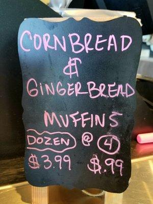 I love the gingerbread muffins