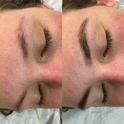 Eyebrow Wax + Color Enhance lasts 4 weeks