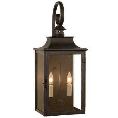 Our 10212 Two-Light Lantern shown here in Aged Iron.