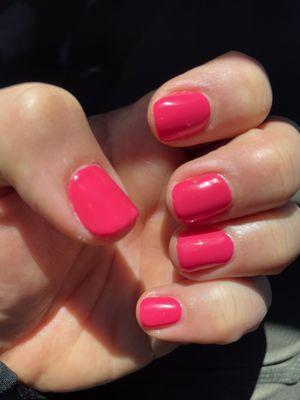 Flamingo pink gel