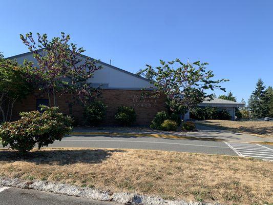 School side with the main entrance.