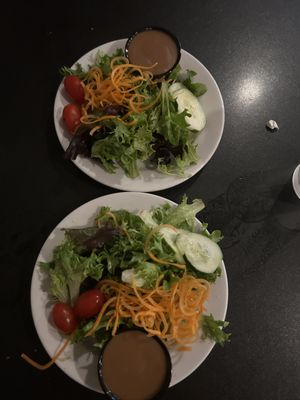 Salads that come with your entree.