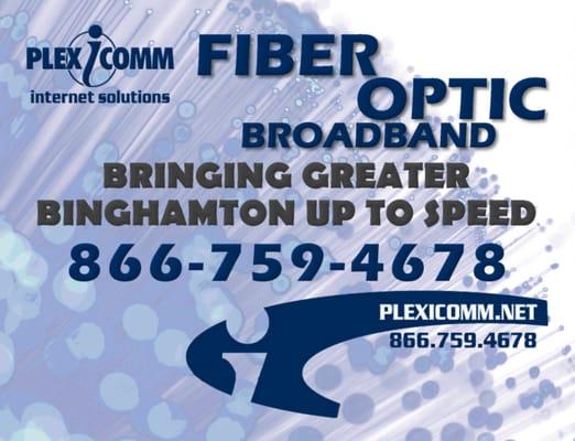 Fiber Optic services available in some areas of Binghamton, Johnson City, Vestal and Endicott.