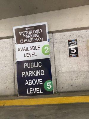 Public parking is Level 6-9.