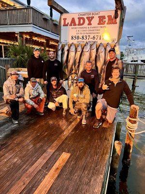 Charter fishing on the Lady Em