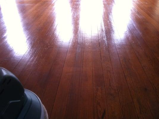 100 year old hardwood floors. done at an austin historical landmark.