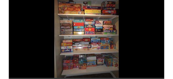 Hall closet of the board games