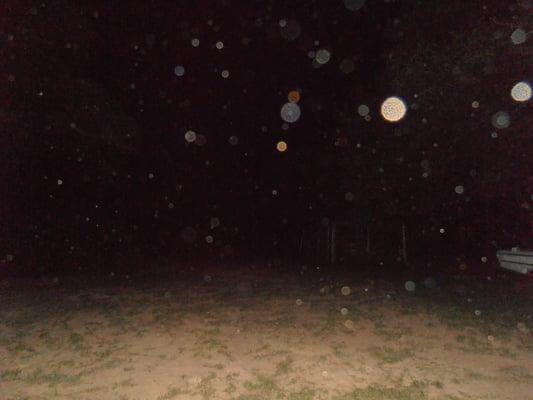 Note the various intensities of the orbs and their different colors.