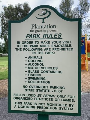 Park rules