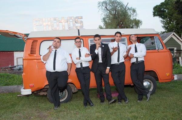 The groomsmen love the PhotoWagen