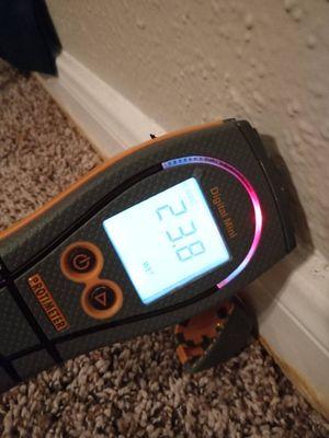 Mold and moisture levels behind walls