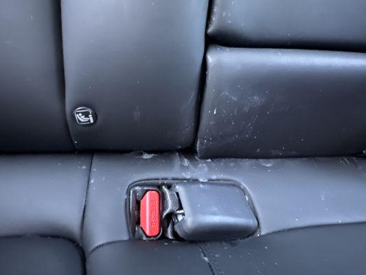 Mud all over the rear seats