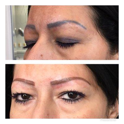 Color correction permanent make up