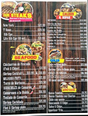 Our Menu