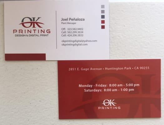 new personalized business cards