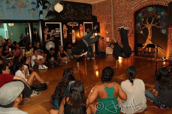 Dancers Unlimited b-boys and dancers at ARTSmith, First Fridays in Downtown Honolulu's Arts and Music District, Chinatown Artist Lofts.