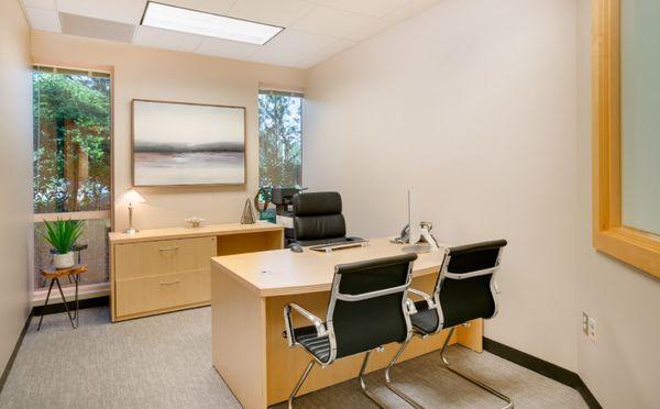 A furnished private office at our Sunrise location.