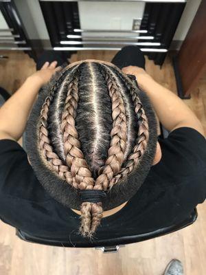 Simple cornrow design