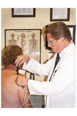 Regenerative electrotherapy to a shoulder injury