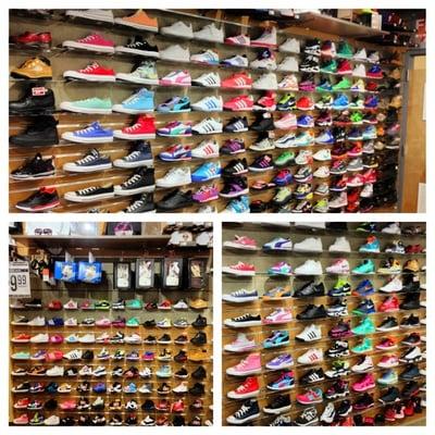 Infants, youth, juniors and women's shoes.