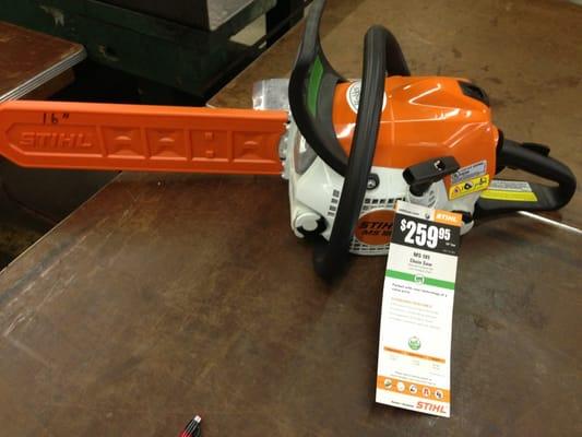 Stihl chain saw as a door prize.