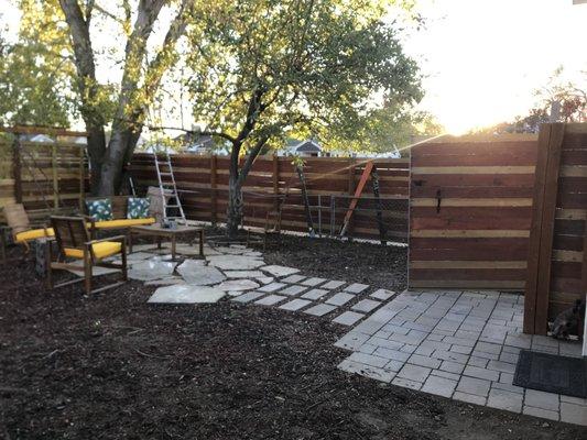 Fence and patio