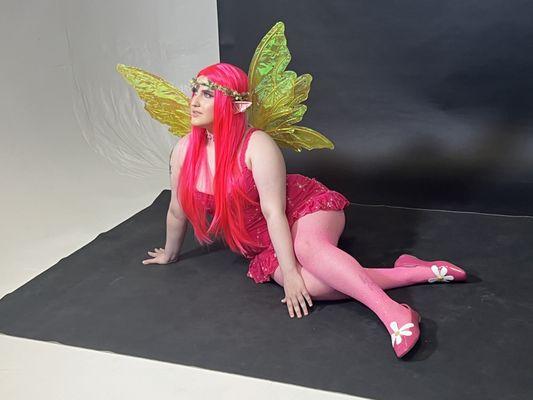 My daughter wanted the fairy look and I think it came out beautiful ... this again is pre editing has no background yet ..