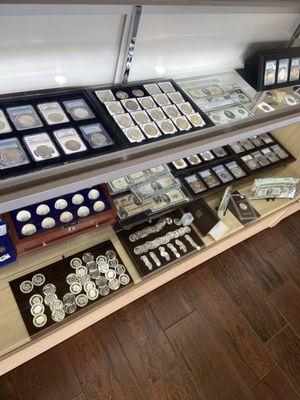 Great selection of numismatic and paper money