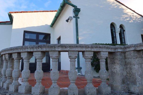 Railing by church