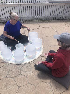 Healing sound bath