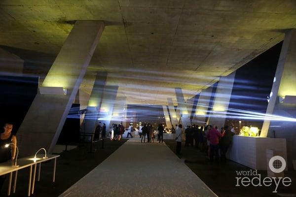 White carpet for corporate dinner during Art Basel at 1111 Lincoln road.