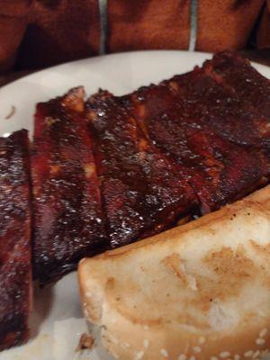 Half slab of smoked ribs