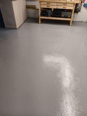 Repainted basement floor