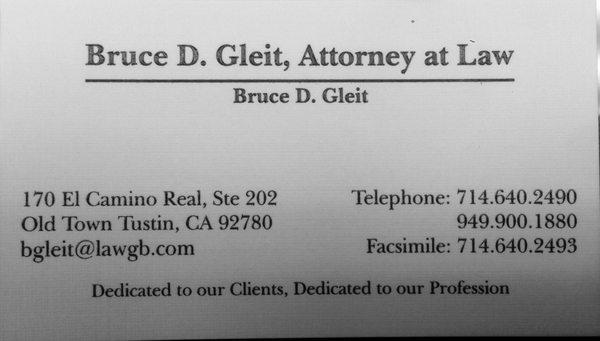 Bruce D. Gleit, Attorney at Law