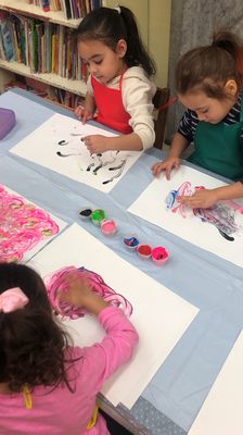 Our little artists participate in special, yet simple crafts daily to develop their motor skills and their creativity!