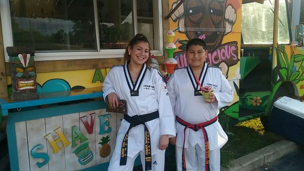 These guys kicking it at Hula Dogs. Congrats on achieving their Black Belts